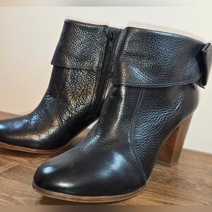 Antonio Melani Keaton Bow Leather Ankle Booties Women's Size 9M